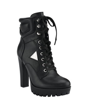 Women's Tanisa Heeled Lace-Up Platform Hikers Booties