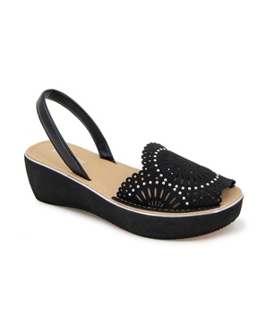 Women's Fine Glass Laser Wedge Sandals