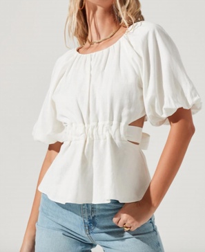 vendetta top in white