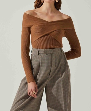 zayla sweater in brown