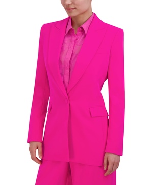 BCBGMAXAZRIA Women's V Neck Fitted Blazer