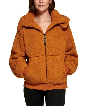 DKNY Women's Sport Hooded Roebling Fleece Jacket