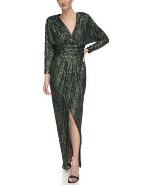 Calvin Klein Women's Sequin Long Sleeve Dress