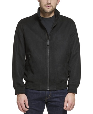 DKNY Men's Modern Knit Collar Bomber Jacket