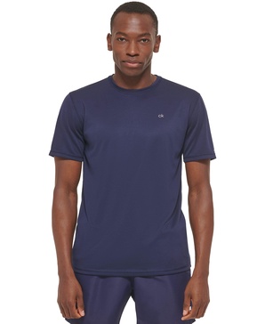 Calvin Klein Men's Standard Light Weight Quick Dry Short Sleeve 40+ UPF Protection Active Top