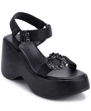 KARL LAGERFELD Women's Kiana Platform Everyday Sandal Wedge