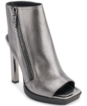 DKNY Women's Open Toe Rubber Sole Heeled Sandal Bootie Fashion Boot