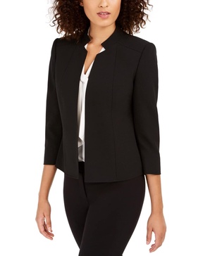 Anne Klein Women's Stand Collar Open Front Jacket