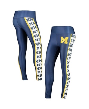 Women's Navy Michigan Wolverines Dormer Knit Leggings