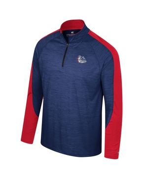 Men's Navy Gonzaga Bulldogs Langmore Raglan Quarter-Zip Top