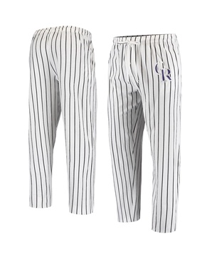 Men's White Colorado Rockies Vigor Pinstripe Pants