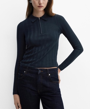 Women's Zip Neck Jumper