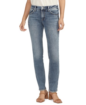 Women's Elyse Faded Straight-Leg Jeans