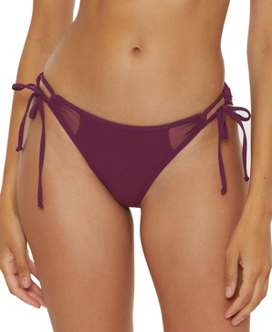 Women's Muse Mesh-Inset Side-Tie Bikini Bottoms