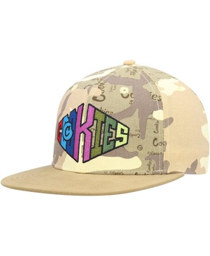 Men's Tan, Camo Across the Board Snapback Hat