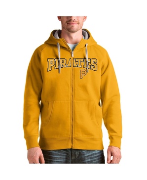 Men's Gold Pittsburgh Pirates Team Logo Victory Full-Zip Hoodie