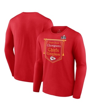 Men's Red Kansas City Chiefs Super Bowl LVIII Champions Hometown On Top Long Sleeve T-shirt