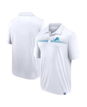 Men's White Detroit Lions Big Tall Sublimated Polo