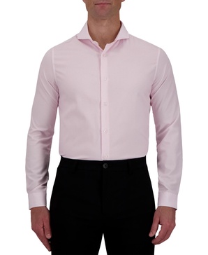 Men's Slim-Fit Check-Print Dress Shirt