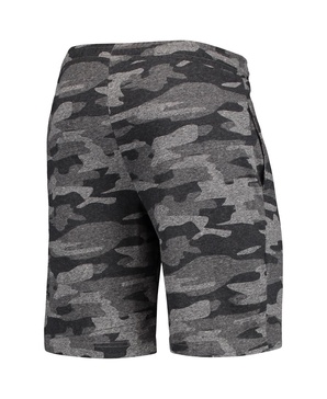 Men's Charcoal, Gray Kansas Jayhawks Camo Backup Terry Jam Lounge Shorts