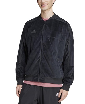 Men's Tiro Loose-Fit Full-Zip Velvet Bomber Jacket