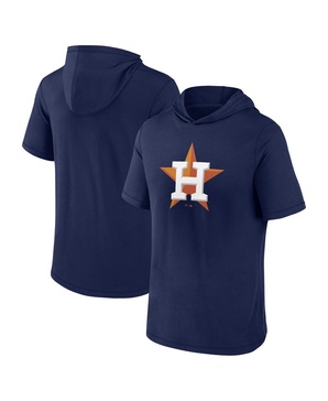 Men's Navy Houston Astros Short Sleeve Hoodie T-shirt