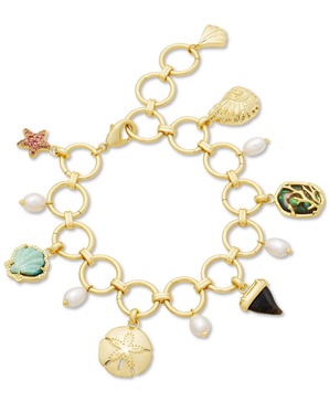 Gold-Tone Brynne Shell Charm Bracelet