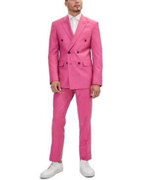 Men's Modern Double Breasted, 2-Piece Suit Set