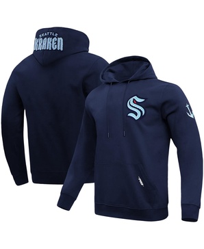 Men's Navy Seattle Kraken Classic Pullover Hoodie