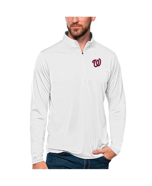 Men's White Washington Nationals Tribute Quarter-Zip Pullover Top