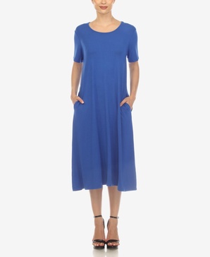 Women's Short Sleeve Midi Dress