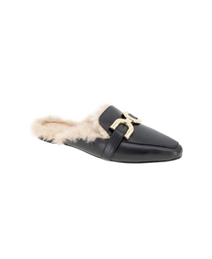 Women's Tara Buckle Cozy Mule Flats