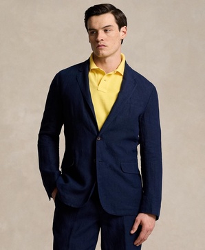 Men's Polo Soft Modern Linen Suit Jacket