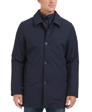 Men's Refined Rain Coat with Bib Back