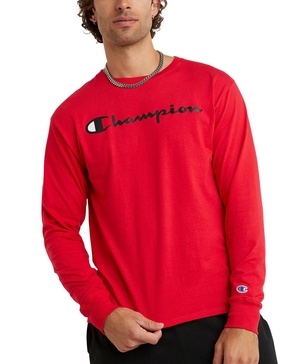 Men's Script-Logo Long Sleeve Tshirt