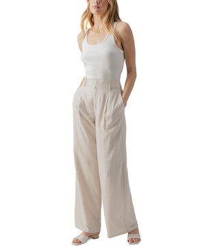 Women's Pleated-Front Wide-Leg Trousers