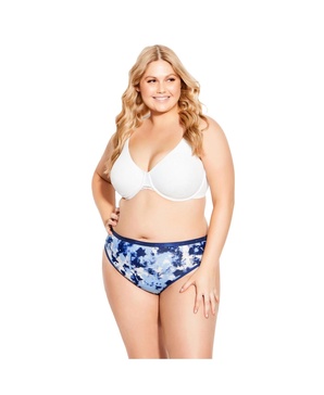 Plus Size Cotton Print Thong