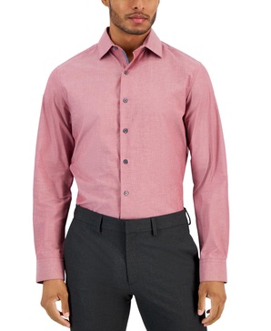 Men's Slim Fit Chambray Dress Shirt, Created for Macy's