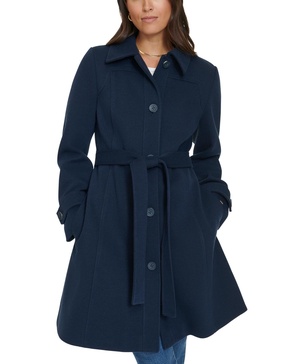 Women's Single-Breasted Belted Coat, Created for Macy's