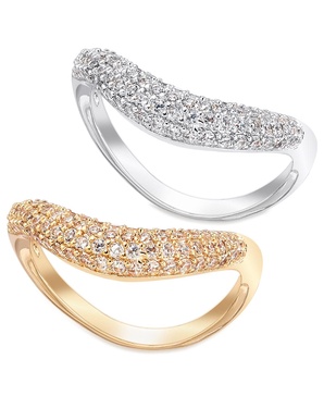 Cubic Zirconia Duo Stack Ring