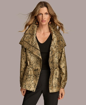 Women's Metallic Jacquard Jacket