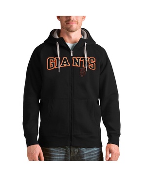 Men's Black San Francisco Giants Team Logo Victory Full-Zip Hoodie