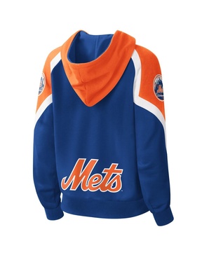 Women's Royal, Orange New York Mets Hail Mary Full-Zip Hoodie