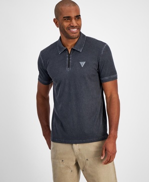 Men's Steno Short Sleeve Quarter-Zip Polo Shirt