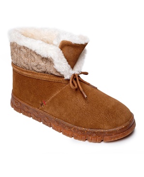 Women's Norean Suede & Knit Slipper Boots