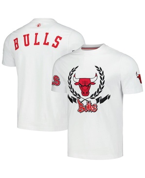 Men's and Women's White Chicago Bulls Heritage Crest T-shirt