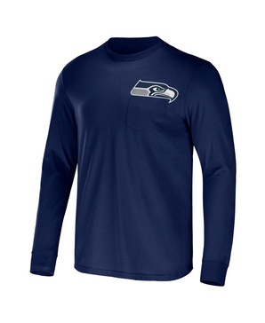 Men's NFL x Darius Rucker Collection by College Navy Seattle Seahawks Team Long Sleeve T-shirt