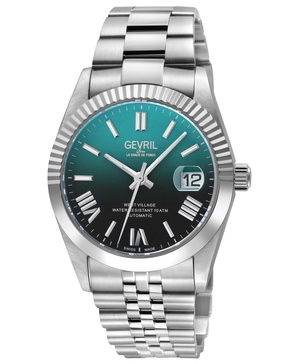 Men's West Village Fusion Elite Silver-Tone Stainless Steel Watch 40mm