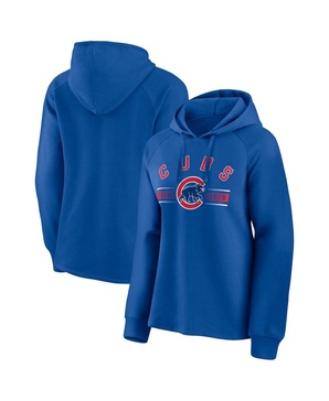 Women's Royal Chicago Cubs Perfect Play Raglan Pullover Hoodie