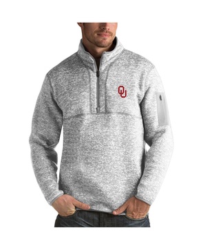 Men's Gray Oklahoma Sooners Fortune Half-Zip Sweatshirt